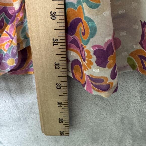 Flying Tomato Dress Womens Medium Floral Puff Sleeve Tiered Boho Festival Spring - Picture 13 of 13